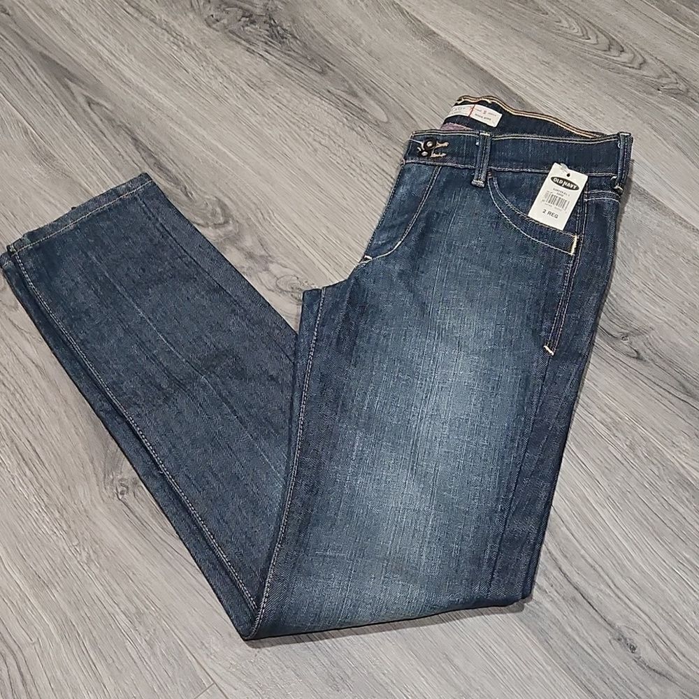 NWT Deadstock Old Navy Dark Zipper Skinny High Rise Jeans